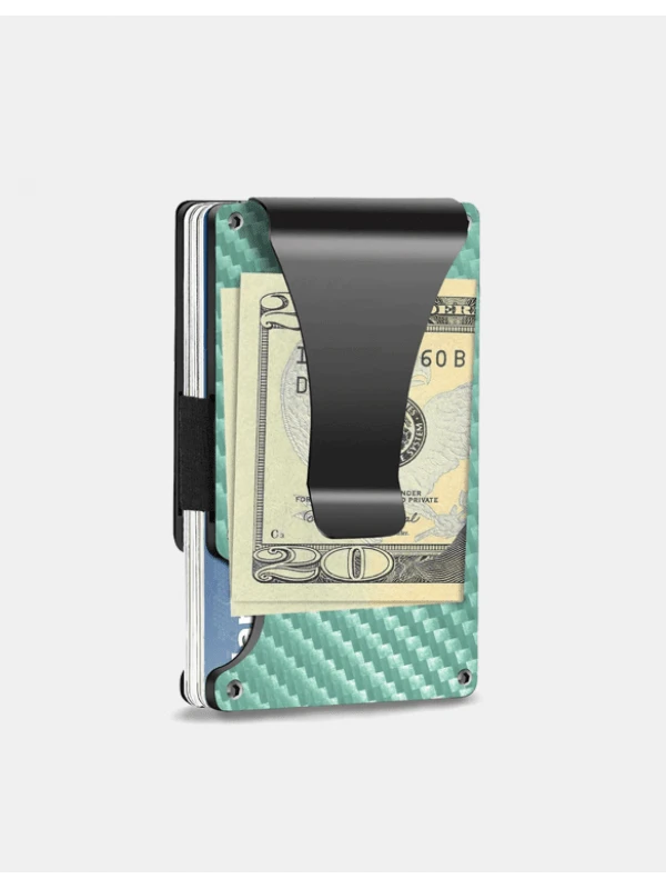 Kovinska denarnica Delgada zelena