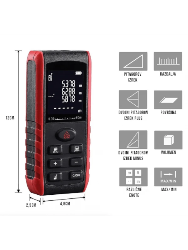 Laserski meter KXL E40 - do 40m razdalje