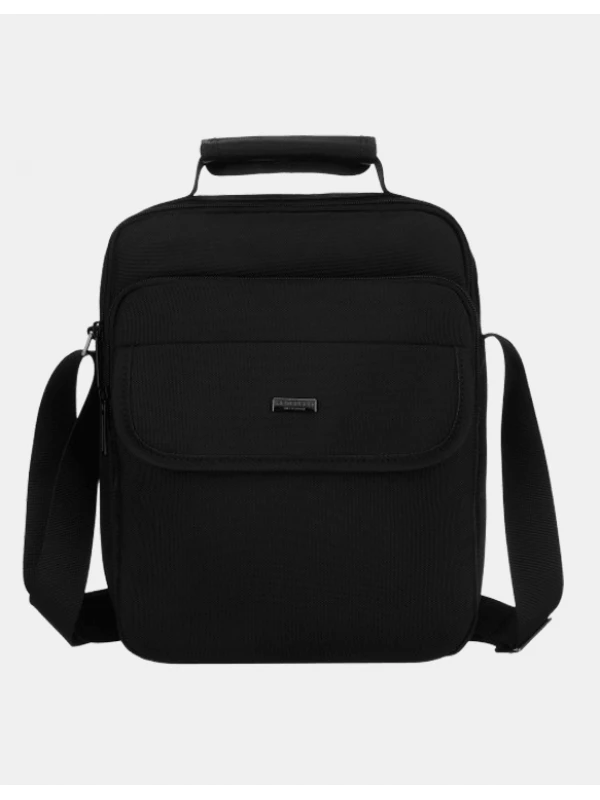 Večja moška crossbody torba Peterson Kelmar črna